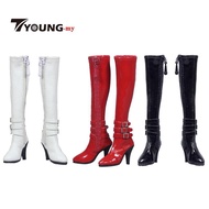 [Available] 1/6 Women's PU High Heels Boots Over Knee