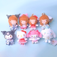 ตุ๊กตาการ์ตูน Captor Sakura Series Sanrio Kuromi Melody Hello Kitty เหมาะกับของขวัญ สําหรับตกแต่งกระเป๋าเป้สะพายหลัง