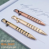 3Pack Bolt Action Pen Set Hexagonal Solid Brass Pocket Pen with 30 Ballpoint Refills
