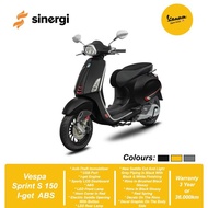 TERLARIS VESPA SPRINT S 150 I-GET ABS - BOGOR - BLACK OPACO TERBARU