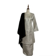 Brocade Kurung Pahang Zura Eaa Fashion |Nude|Cream|Baby Blue|