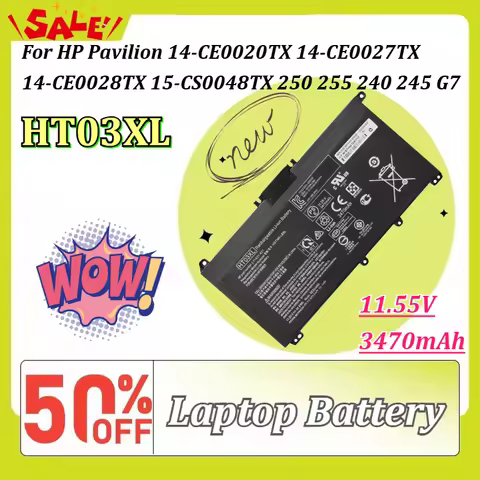 HP HT03XL 3470mAh Pavilion New HT03XL 11.55V 3470mAh for HP Pavilion 14-CE0020TX 14-CE0027TX 14-CE00