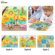 [Szlinyou1] Animal Puzzle, 3D Wooden Puzzle, Wooden Toy, Baby Hand As Birthday Gift