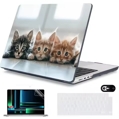 Cute Cat laptop case for macbook pro 14 m4 case MacBook Air M4 A3240 A3241 Case For Macbook Air 13 A