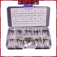 STA 9 Values 72pcs 250V 6x30mm Fast Blow Fuses Fuses Glass Fuses Glass Tube Durable