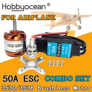 Hobbyocean RC D3530 3530 3536 Brushless Outrunner Motor 1100KV 1400KV 1700KV 1250KV 50A ESC For RC