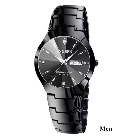 FNGEEN 5808 Fashion Couple Watch Waterproof Niche Stainless Steel Strap Luxury Men and Women Couple 