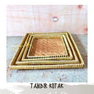 Square Tambir 25X25 30X30 35X35 40X40 45X45 Bamboo Tampah Box Tebok Box Storage Box