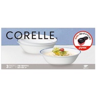 [3pcs] Corelle Double Ring Large Serving Bowl 22cm, Noodle Bowl Set