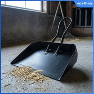 [RazecaMY] Rectangular Scoop Industrial Dustpan Loop Handle Metal Dustpan Ridged Edges Cleaning Tool