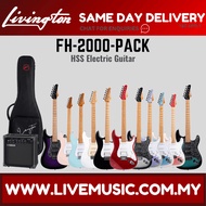 Livingston FH-2000 Stratocaster HSS Electric Guitar w/GA15II Amplifier, Roasted Maple Fretboard - ( 