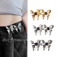 YOS Fashion Butterfly Pants Waist Adjustment Button Pin
