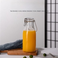 Food Grade Sealed Glass Bottle Milk Bottle Empty Juice Drink Storage Homebrew Storage Container Cyli