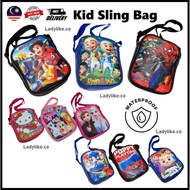 Kid Sling Bag Raya Dompet Crossbody Beg Waterproof Pony Frozen Sonic Cocomelon Huggy Wuggy Upin Spid