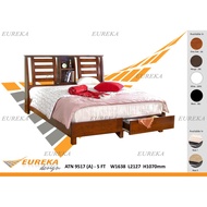 EUREKA 17 Queen/King Bed Frame / Katil Kayu Wood (Deliver &amp; Installation Klang Valley)