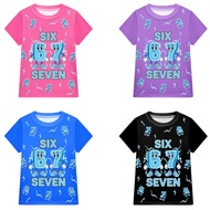 3343 Kids Short Sleeves T-Shirt Top Brainrot 67 Printed