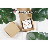50pcs 5.5x5.5x2.5cm Kraft Box Small Jewellery Earring Gift Box Kotak Craft Mini Kecil Coklat Doorgif