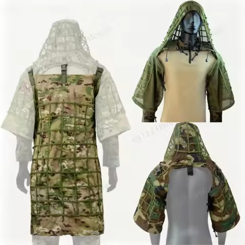 .Ghillie Suit Foundation, Ghillie Poncho, Camouflage Hunting Ghillie Base, Ghillie Cape Snipe. Vipe.