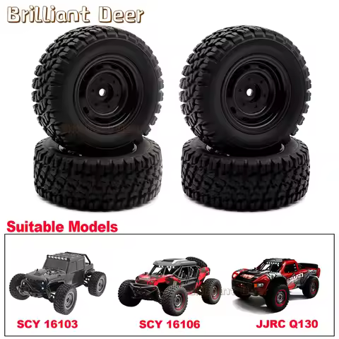 12mm Hex SCY 16103 Pro 6035 RC Tires Wheels Upgrade Parts for 1/16 16101, 16102, 16106, JJRC Q130 Of