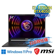 msi微星 Stealth 14Studio A13VE-073TW 14吋 電競筆電 (i7-13700H/32G/1T SSD/RTX4050-6G/Win11Pro-32G特仕版)