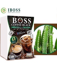 บอสคอฟฟี่แบล็ค Boss Coffee Black กาแฟอาราบิก้า ละลายได้ทั้งร้อนและเย็น 1 กล่องมี 10ซอง The iboss