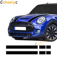 Car Styling Hood Bonnet Stripes Engine Cover Decal Stickers For Mini Cooper R50 R52 R53 R56 R57 F55 