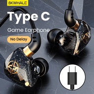 BKWHALE X6 Fashionable In Ear Earphone Type C Wired Headset with Micphone and Wired control games He