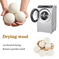 Wool Dryer Balls Reusable Natural Fabric Softener Laundry Washing Machine Accessories Home Washing 4/5/6cm Fleece Dryer Balls