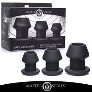 Master Series Gape-Grommets 3 Piece Hollow Silicone Anal Dilator Set - ADULT SEX TOYS &amp; LUBRICANTS