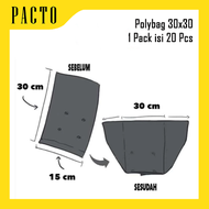 Polybag 1 Roll Polybag Tanaman Tebal Polibag Plastik Polybag 30x30