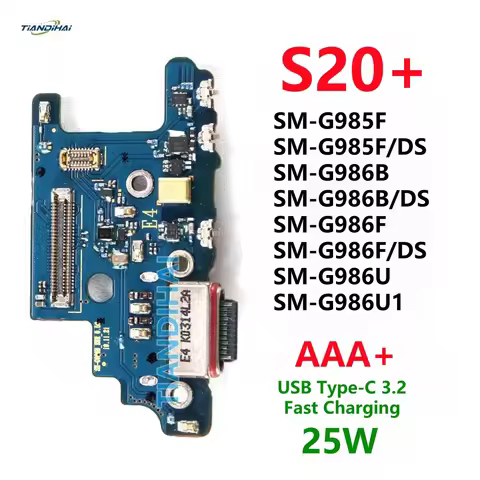 AAA+ For Samsung Galaxy S20+ G985F G986B G986U 5G USB Charging Port Board Flex Cable Type C Charger 