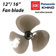 12''/16'' Replacement Fan Blade (Panasonic, KDK, Khind, and any other brands)