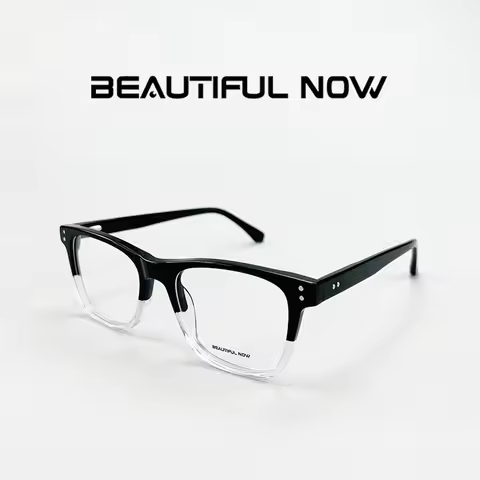 BRAUTIFUL NOW Fashion Acetate Eyeglasses Frames Classic Wayfarer Style Clear Lens Glasses TF Prescri