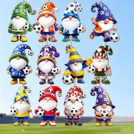 [doverywell]   Football Gnome Ornament 2d Flat Wood Gnome Decor 2 Pcs Soccer Gnome Ornaments Wooden 