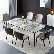 Style Household Slate Simple Dining Table Light Bright Combination Italian Modern Small Apartment Di