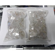 RJ 45 Connectors, 100 per pack Wrap/ (Standard RJ-45 Connectors)