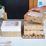 Goodboxpack(20ใบ/แพ็ค)กล่องบราวนี่ กล่องใส่ขนม กล่องใส่พาย กล่องเบเกอรี่ กล่องใสวุ้น กล่องกระดาษเคลื