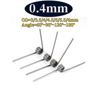 sus304 d0.4mm OD3/3.5/4/4.5/5/5.5/6mm V-shaped spiral torsion spring angle 60/90/120/180 degrees(LYG