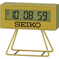 นาฬิกาปลุกตั้งโต๊ะขนาดเล็ก ตัวเรือนพลาสติก SEIKO DIGITAL รุ่น QHL062G สีทอง ขนาดตัวเรือน 4.5 x 10.4 x 2.9 ซม. มีขาตั้งในตัว (สามารถถอดขาออกได้)
