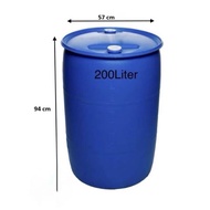 Tong Drum Plastik /Tight Head/200 Liter/Tong Air