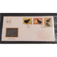 2008 Year of Rat singapore pewter FDC stamp by Royal selangor pewter