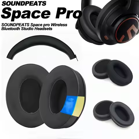 Earphone Pads For SOUNDPEATS Space Pro Replacement Earpads Headphones Earmuffs Cloth Memory Covers S