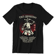 【New】【HOT】เสื้อยืดผ้าฝ้าย พิมพ์ลาย RULES SAMURAI - MENS GYM MMA JAPANESE BUSHIDO WARRIOR TRAINING TO