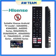 Replacement For HISENSE ANDROID SMART TV REMOTE CONTROL (ERF3K80H / ERF3W80H) Without Voice Function