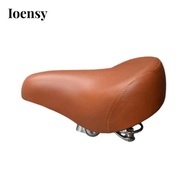 [Ioensy] Cycle Saddle with Spring Comfortable Wide Cycle Saddle Cushioned Bike Seat Oversized Wide B