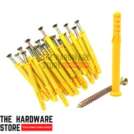 Ribbed Plastic Drywall Anchor Kit-Wall Anchors with Screws-Plastic Self Drilling Drywall Multi Size