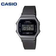 Casio Vintage Watch💯(Ori) A168WEMB-1BDF Black Stainless Steel Watch A168 / Casio Ladies Watch / Casi