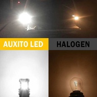 AUXITO 2Pcs P21w LED Car Ba15s 1156 LED Bulb Caus Error Free 6000K White Amber Backup Reverse