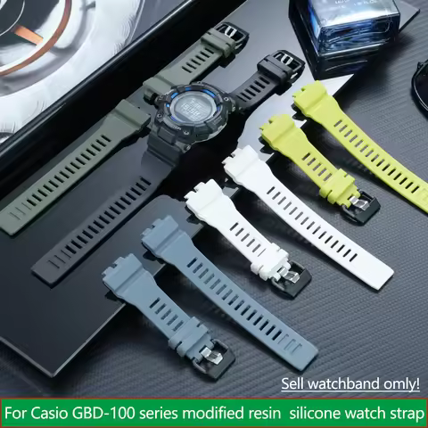 Soft waterproof silicone strap for Casio GBD-100 series modified resin watchband GBD-100 outdoor spo