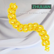 Zhulian (BT5004) Hand Chain 24K Gold Saduran. Zhulian Bracelet 24K Gold Plated.